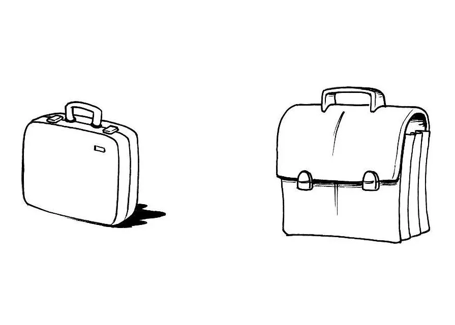 Coloring page briefcase and satchel free printables img 8191