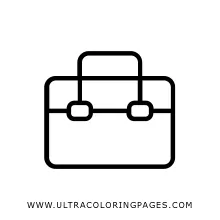 Briefcase Coloring Page - Ultra Coloring Pages