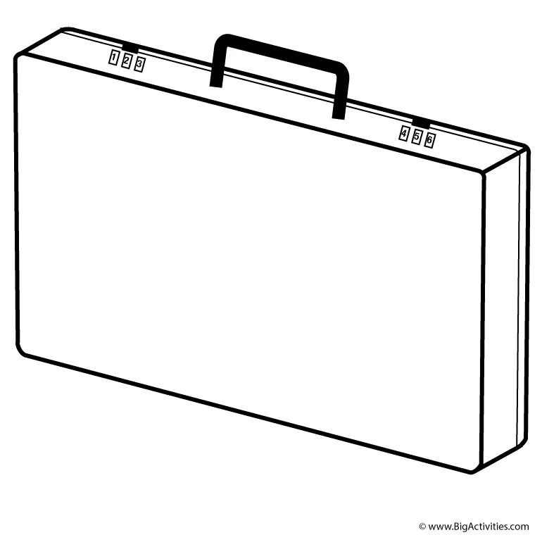 Briefcase - Coloring Page (Labor Day)