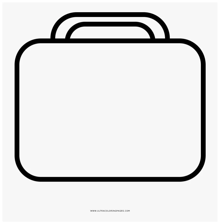 Briefcase Coloring Page - Briefcase Coloring Pages , Free Transparent