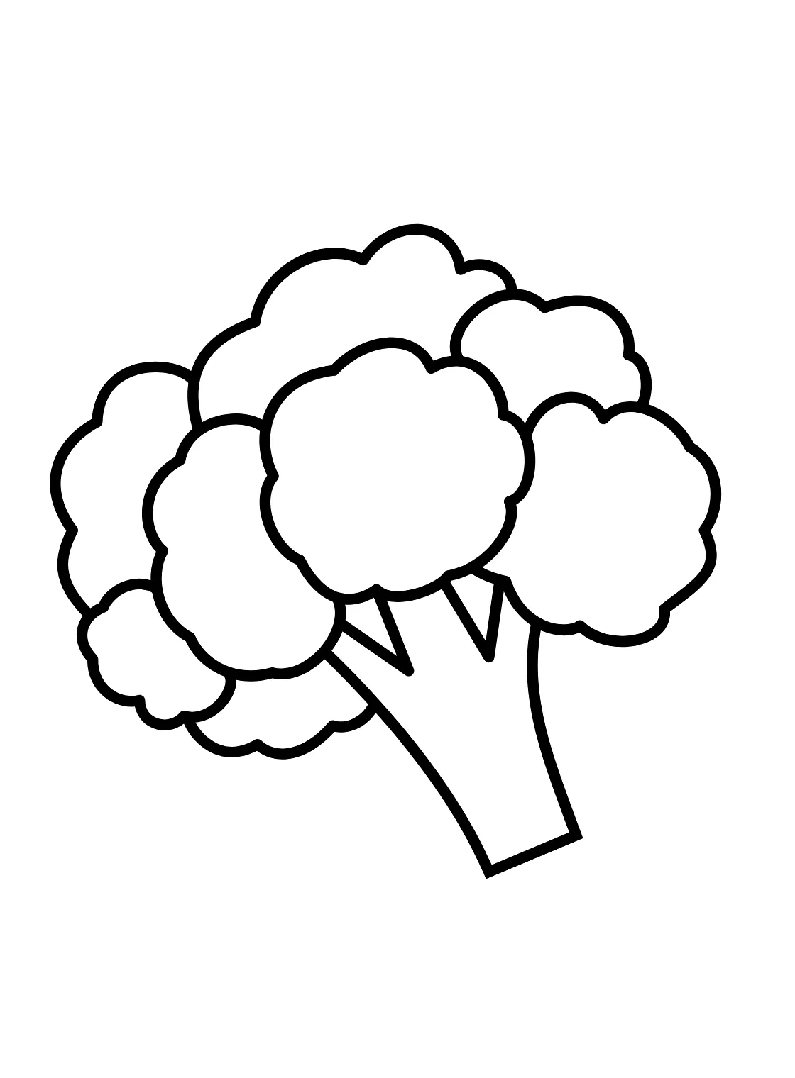 Broccoli drawing coloring page free printable coloring pages
