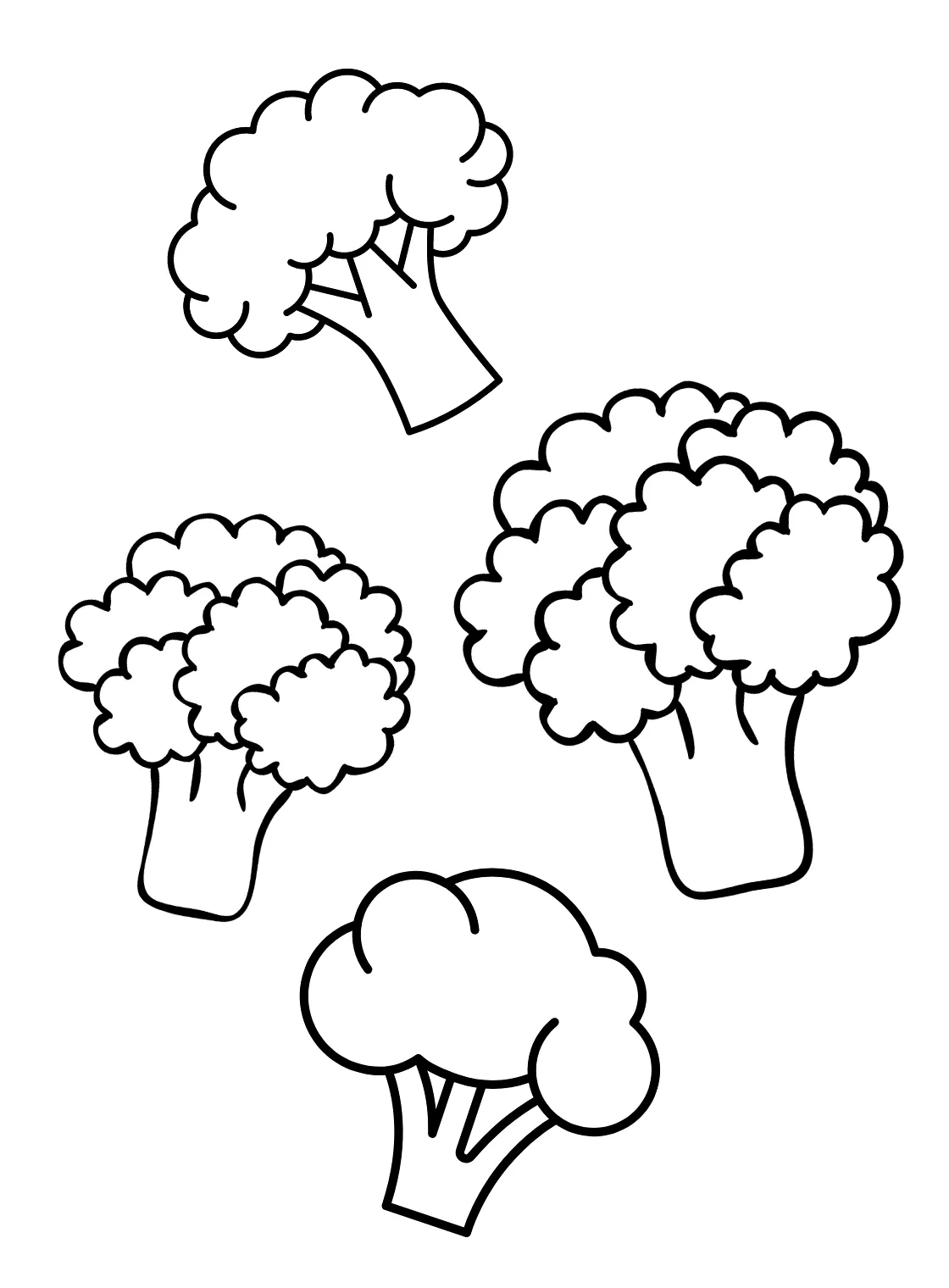 Broccoli free coloring page free printable coloring pages