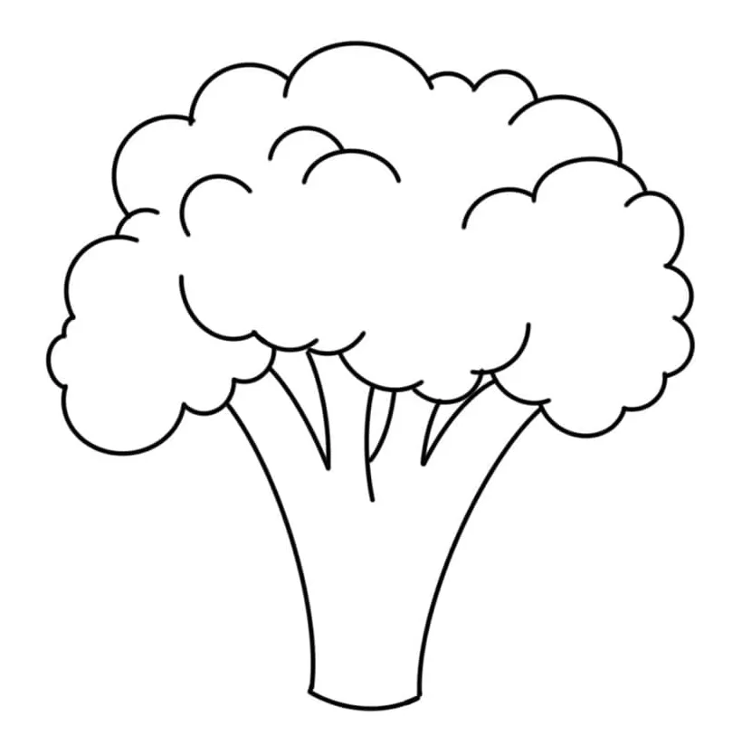 Broccoli smiles coloring page free printable coloring pages for kids