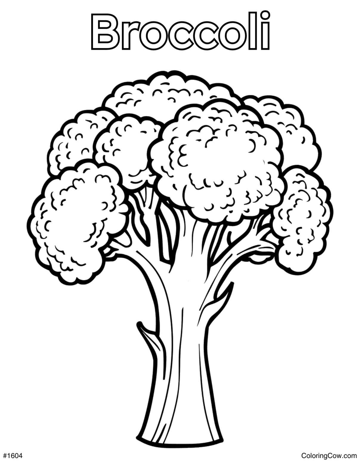 Broccoli coloring page printable coloring page