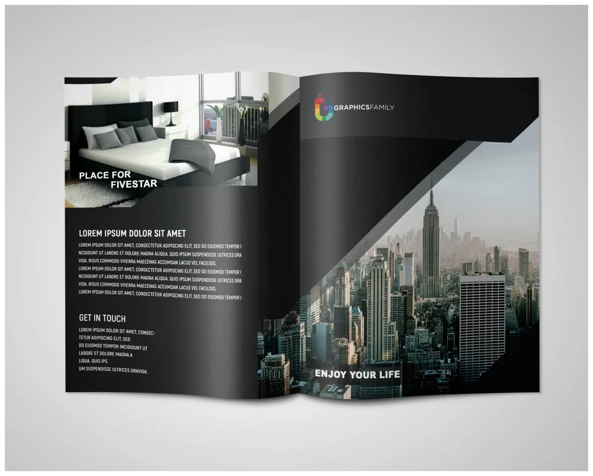 Free Brochures Download: .PSD, .AI, .EPS - GraphicsFamily