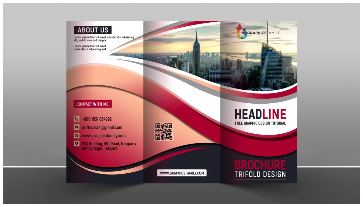 Free Business Promotion Tri Fold Brochure Design Template – GraphicsFamily