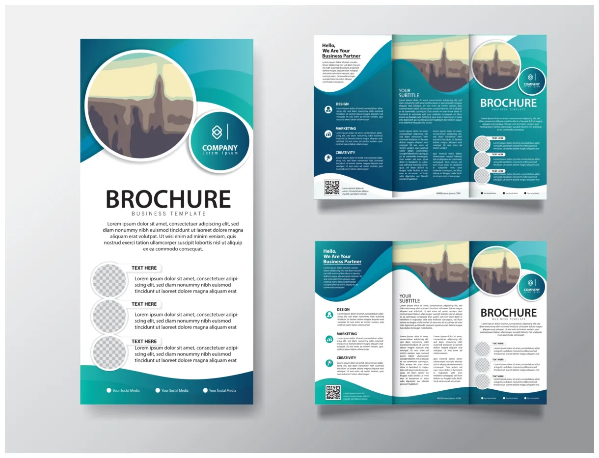 tri fold brochure template for promotion marketing 2862535 Vector Art
