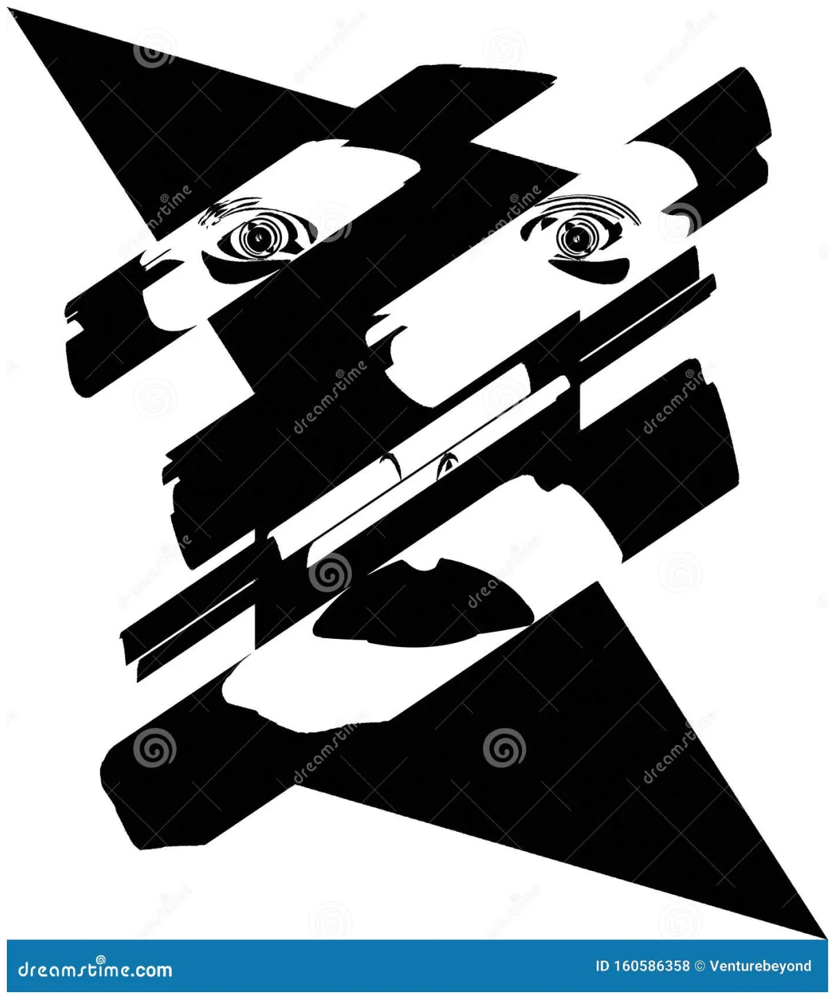 Broken mirror coloring book vector cartoondealer #107089596