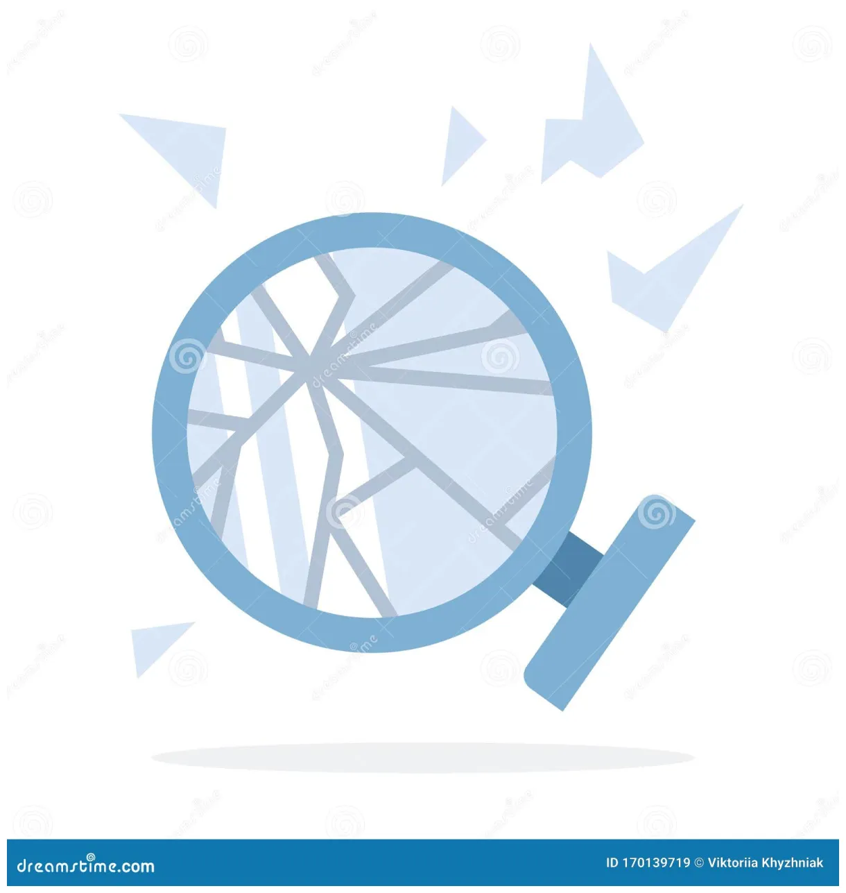 Broken mirror coloring book vector cartoondealer #107089596