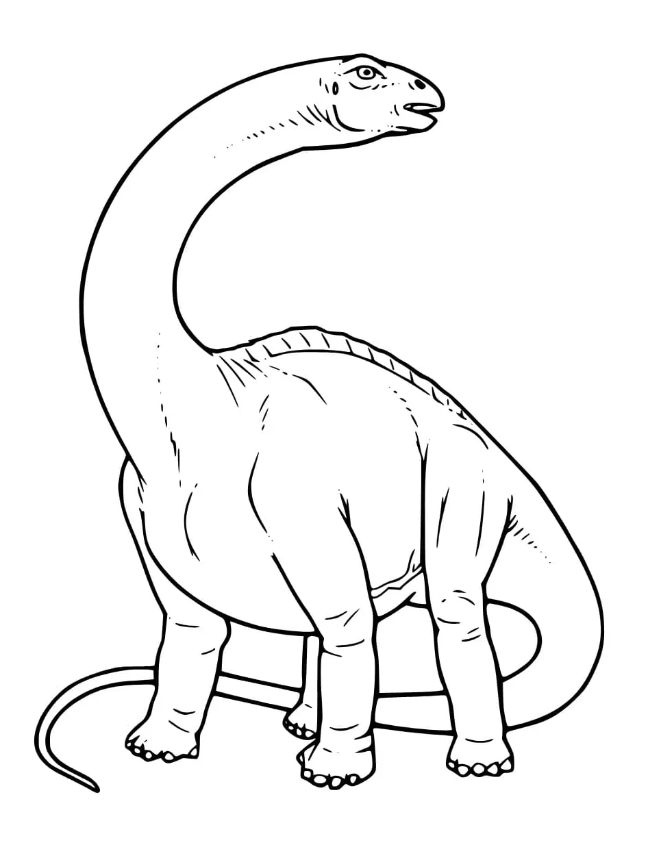 A brontosaurus dinosaur coloring page download, print or color online