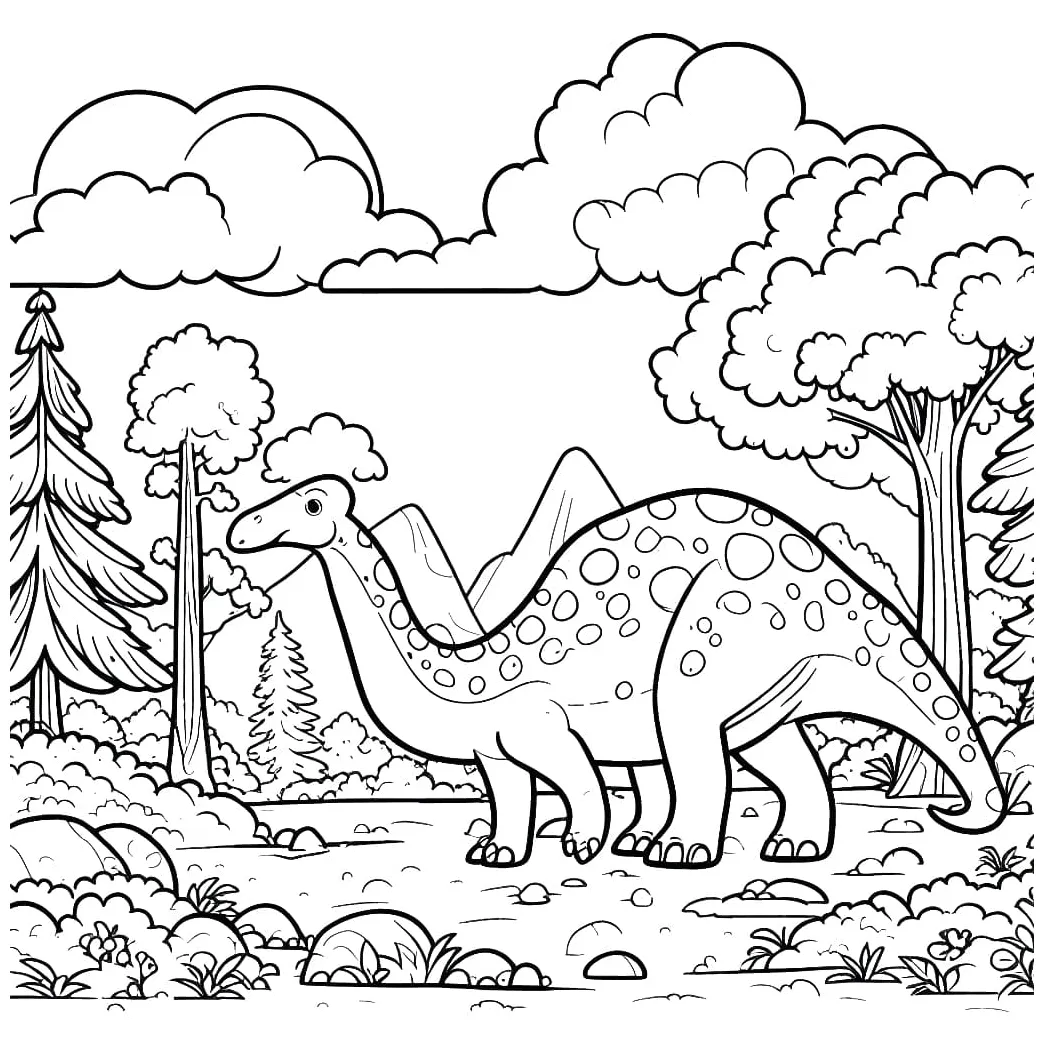 Brontosaurus for free coloring page download, print or color online