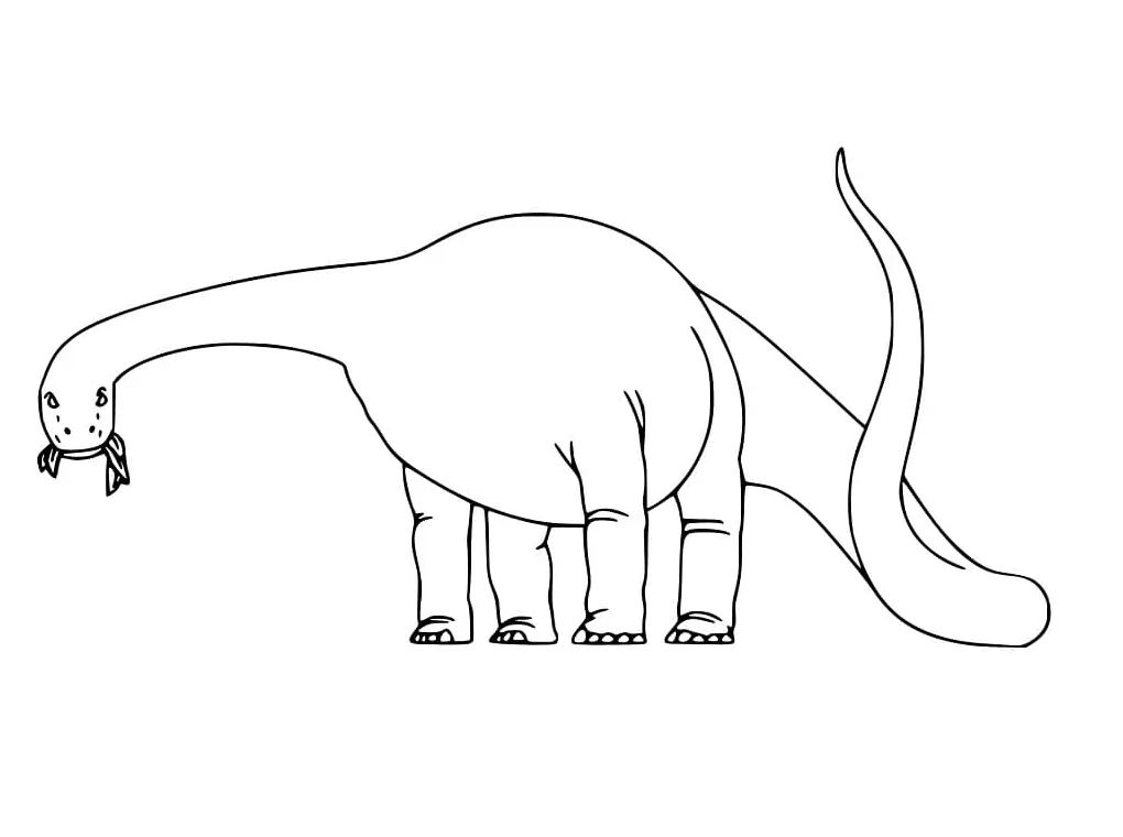 Brontosaurus free printable coloring page download, print or color
