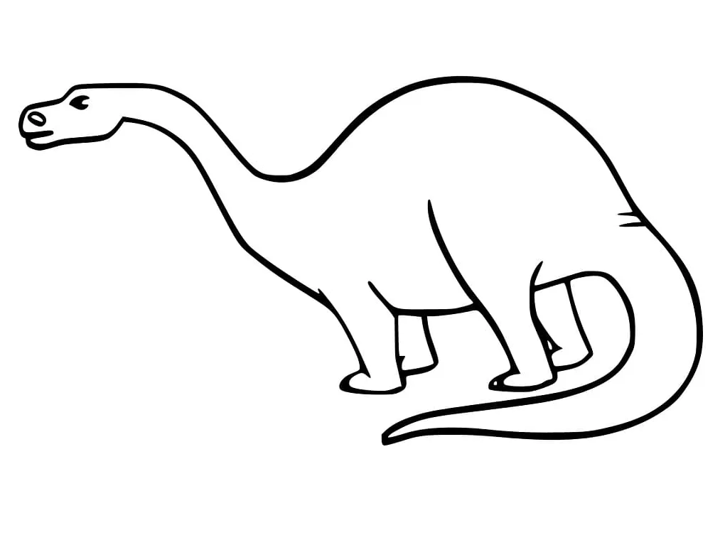 Brontosaurus dinosaur coloring page download, print or color online