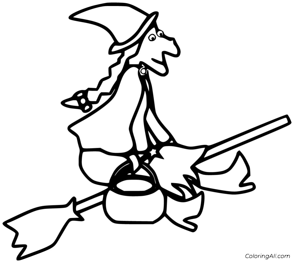 Coloring pages broom