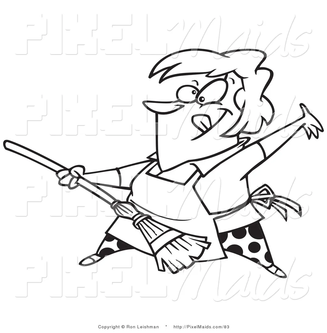Broom clipart coloring page, picture #2320854 broom clipart coloring page