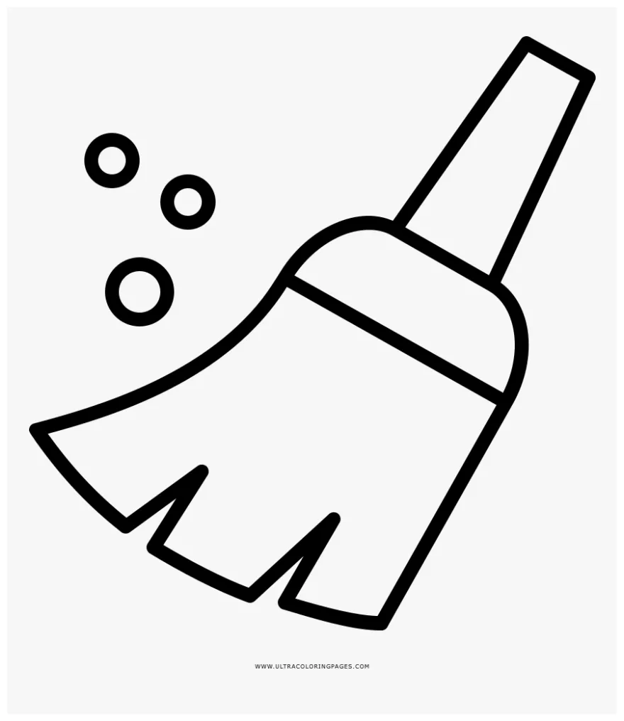 Broom drawing, png download kindpng printable coloring page