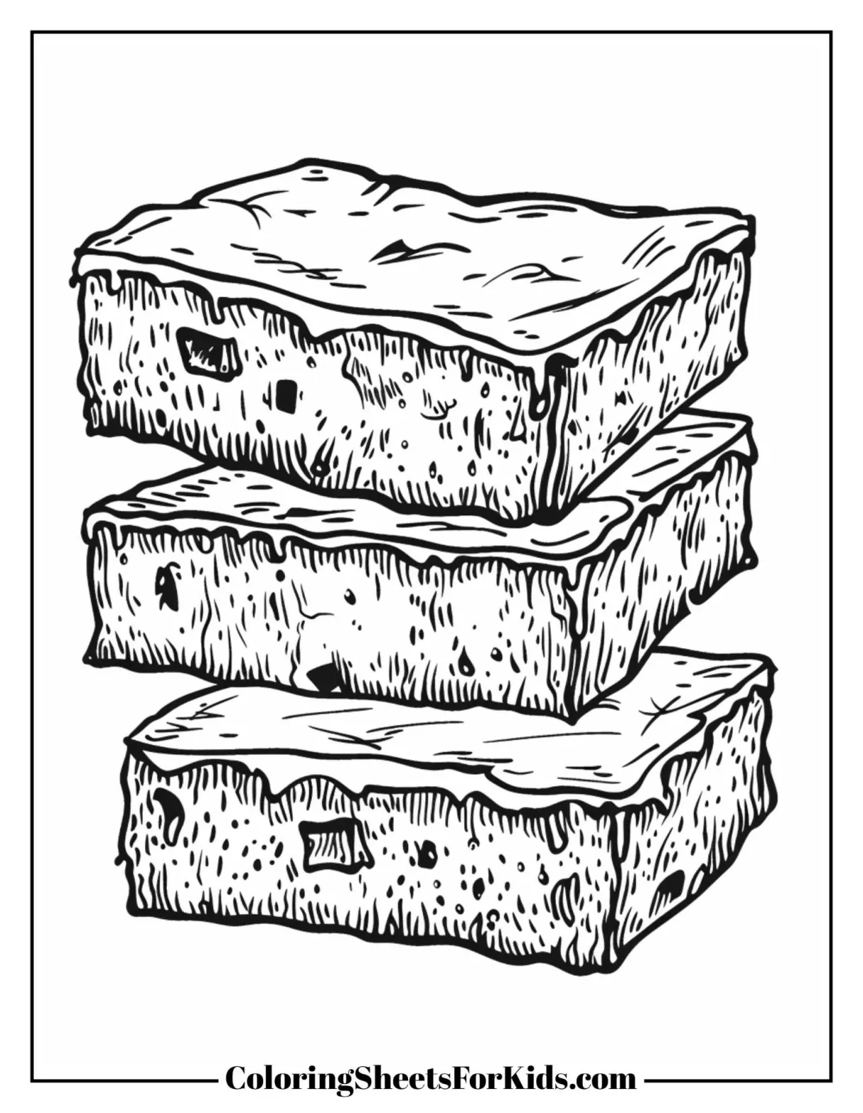 Brownie printable coloring pages [2025] printable coloring page