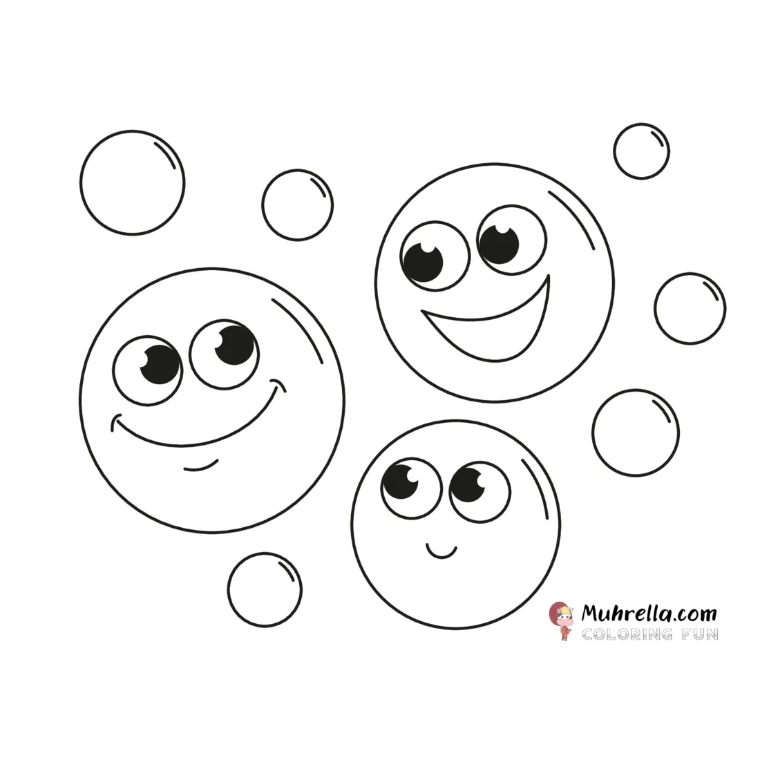 Bubble coloring page printable coloring page
