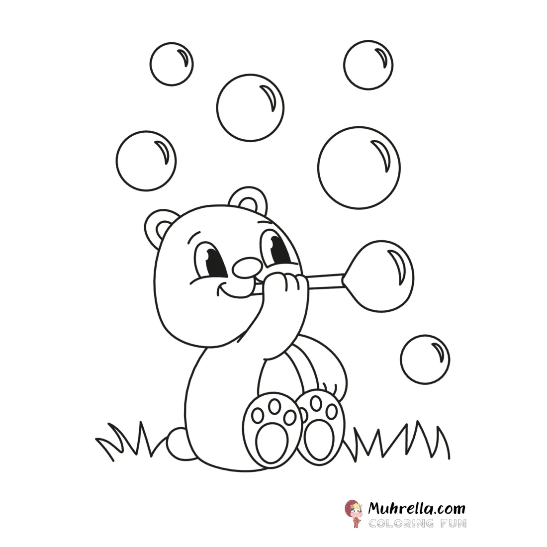 Bubble coloring page