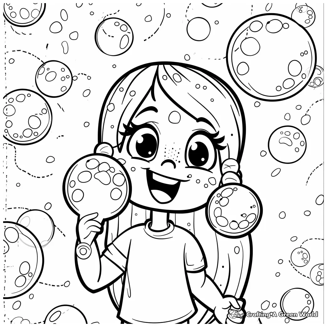 Blowing bubbles coloring pages coloring pages