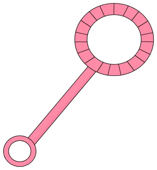 Pink angled bubble wand clip art pink angled bubble wand printable coloring page