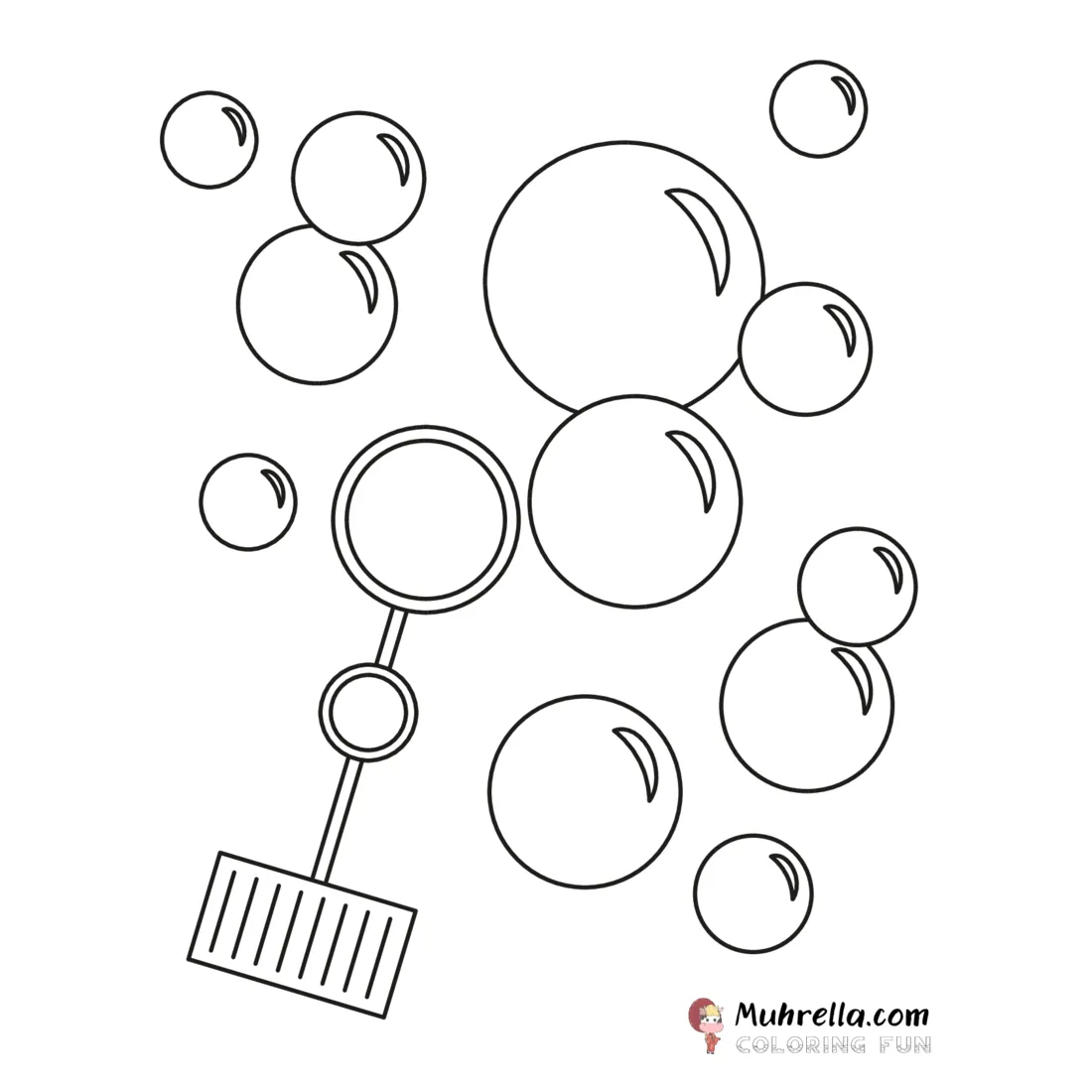 Bubble coloring page