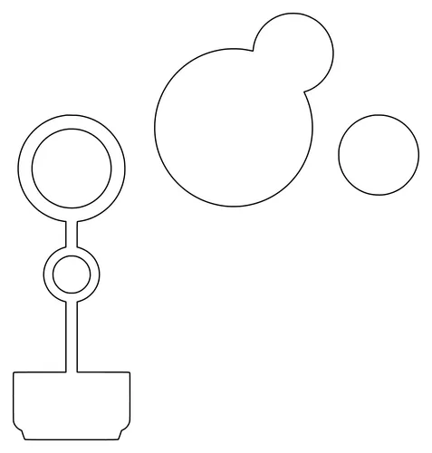 Shape of bubble wand free printable papercraft templates