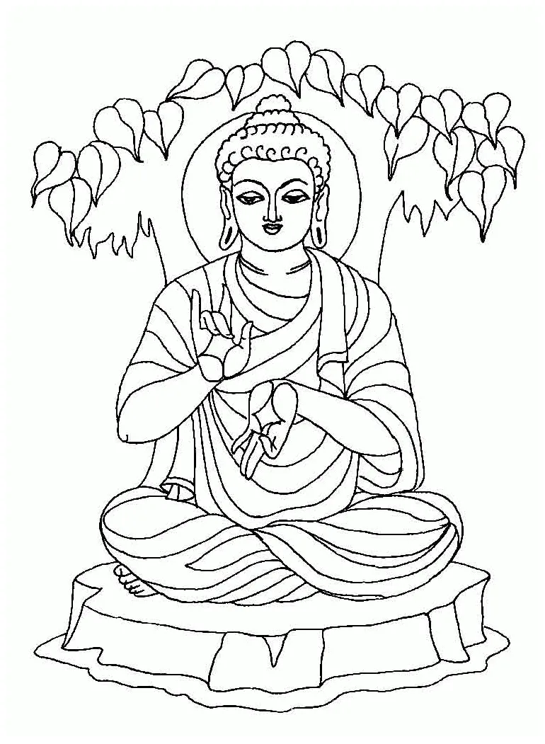 Buddha coloring page coloring home