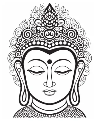 Buddha printable coloring pages