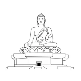 For kids free buddhism printable coloring