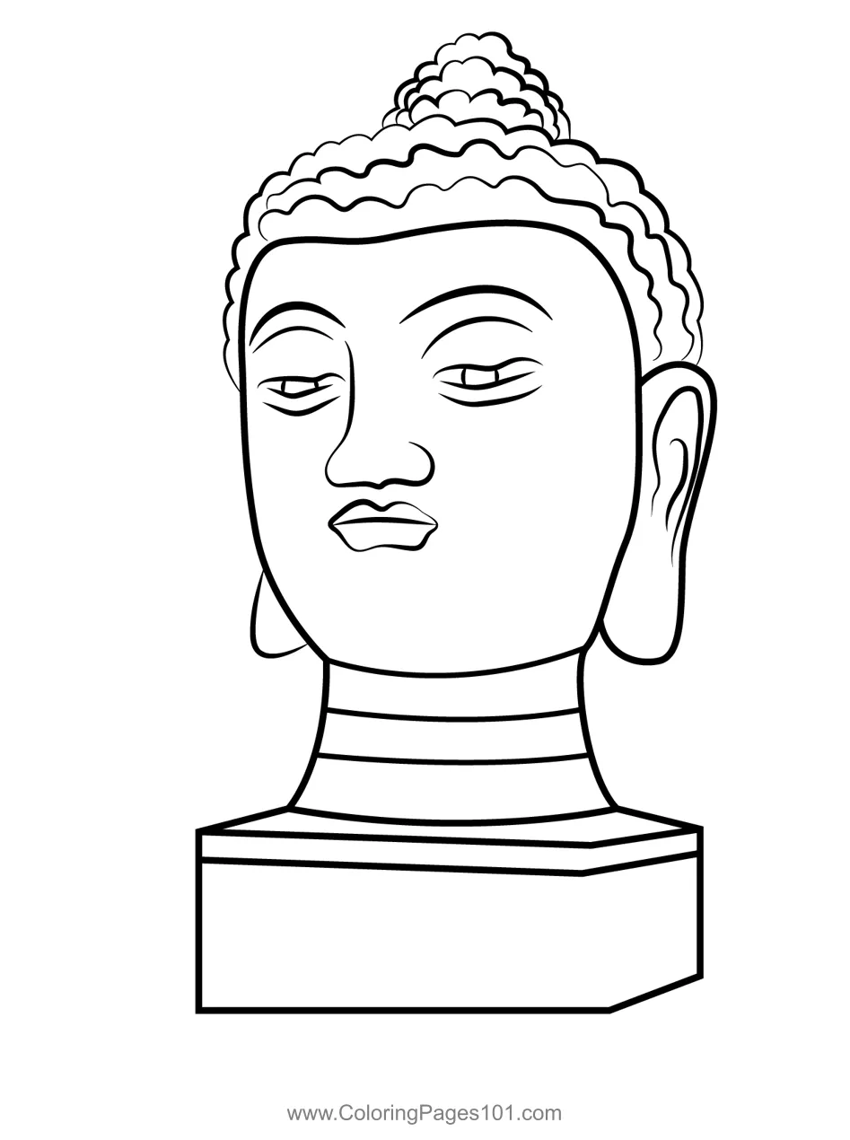 For kids free buddhism printable coloring