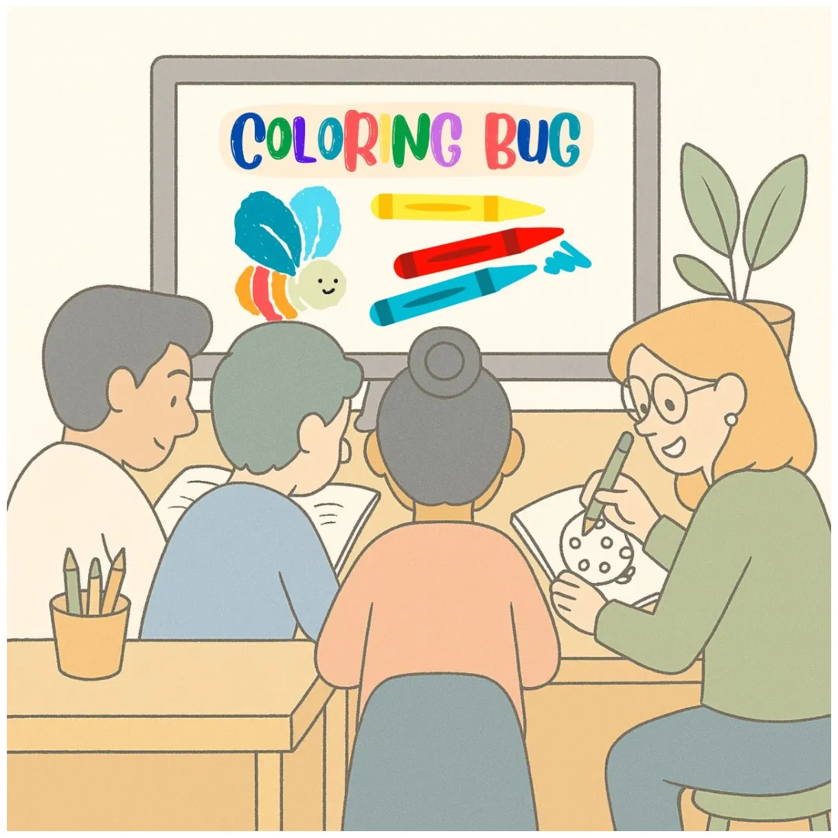 Request a free coloring page design printable pdfs coloring bug