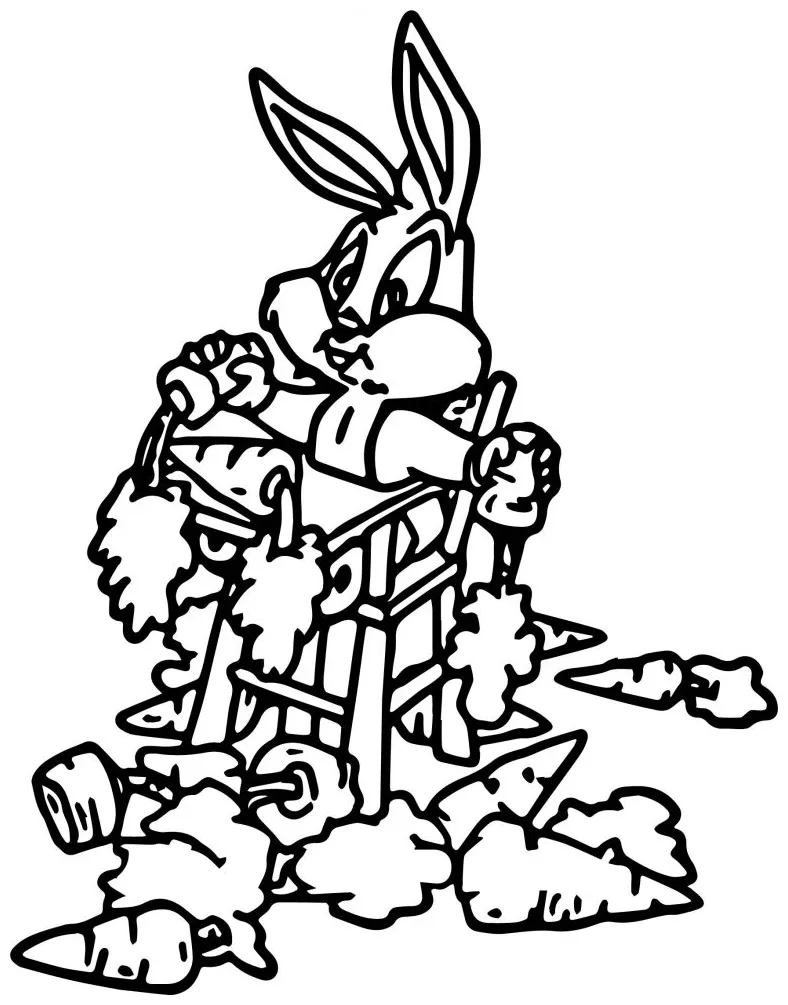 Baby bugs bunny carrot food coloring page wecoloringpage