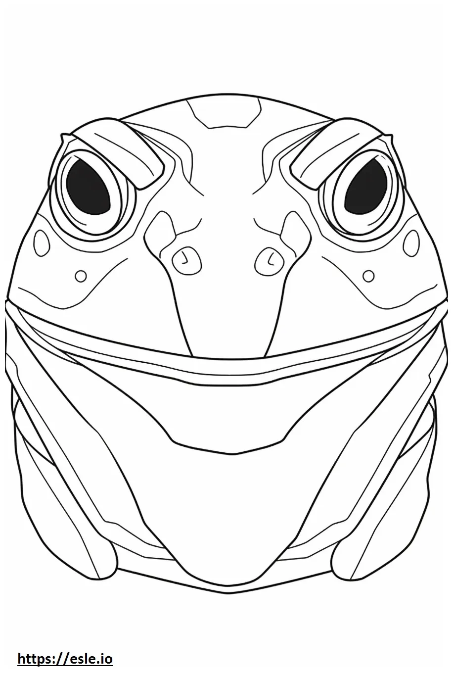 African bullfrog face coloring page