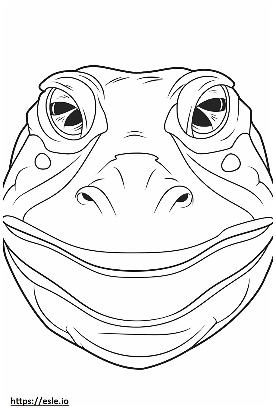African bullfrog face coloring page