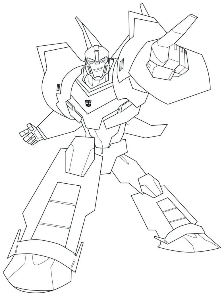 Bumblebee is smiling printable coloring page