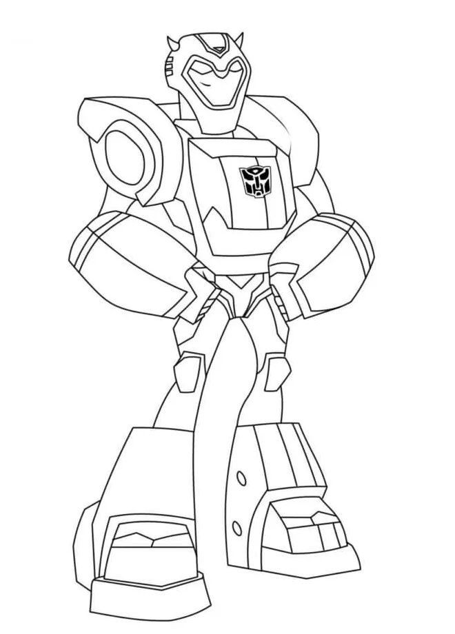 Bumblebee standing coloring page download, print or color online for free