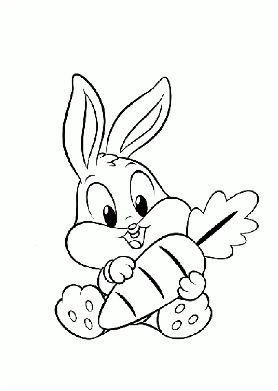 Bunny Coloring Pages For Free - Coloring Home