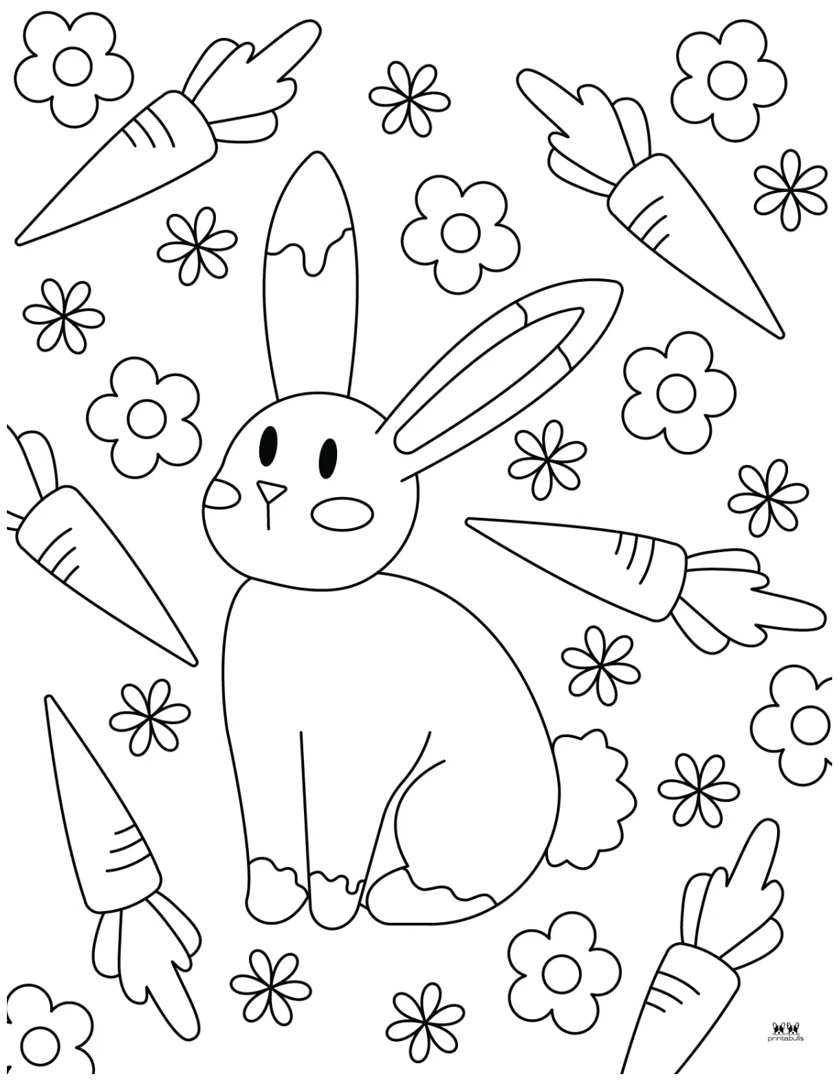 Bunny Coloring Pages - 28 FREE Pages | Printabulls
