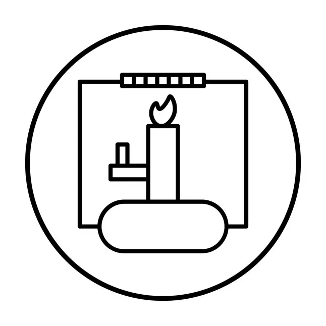 Premium vector bunsen burner vector illustration