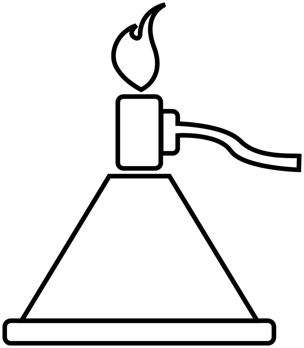 Bunsen burner in black and white color. 25047988 vector art at vecteezy