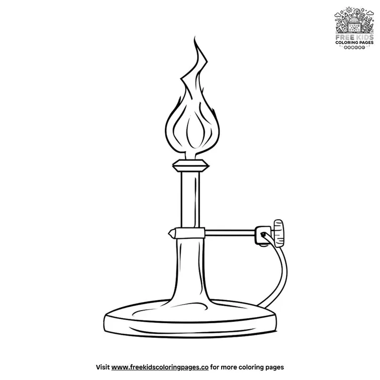 Bunsen burner science coloring pages easy science experiments, bunsen