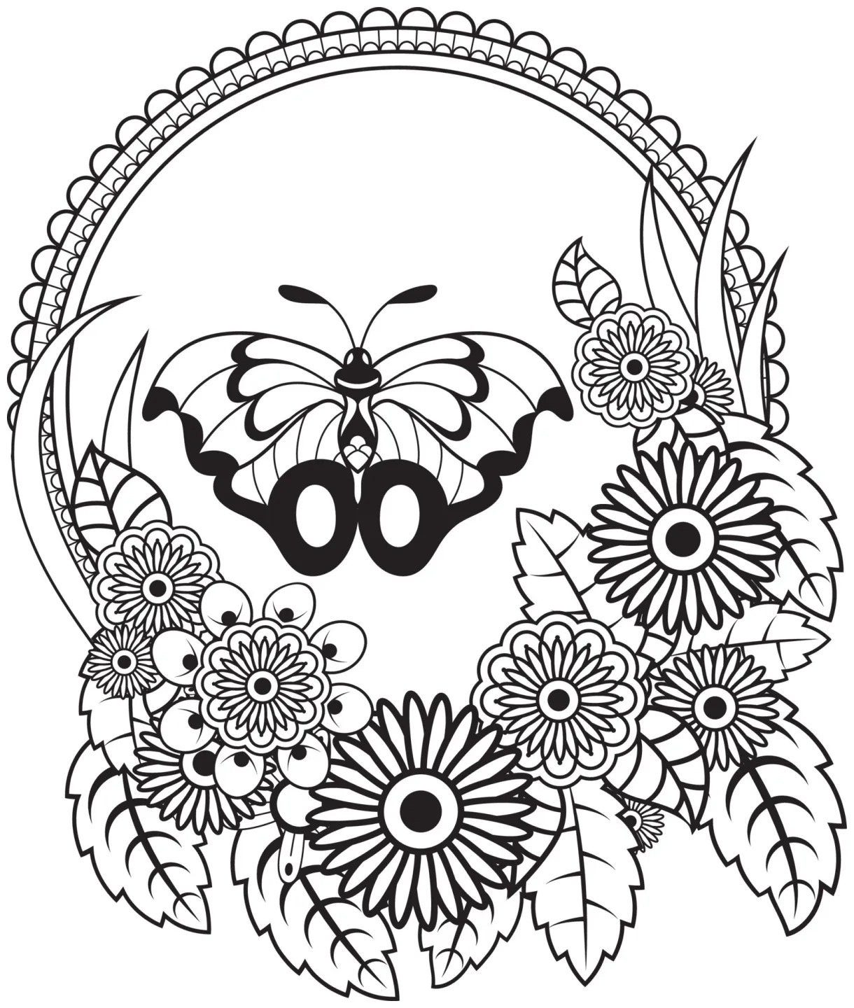 Floral butterfly flowers, for kids 11027738