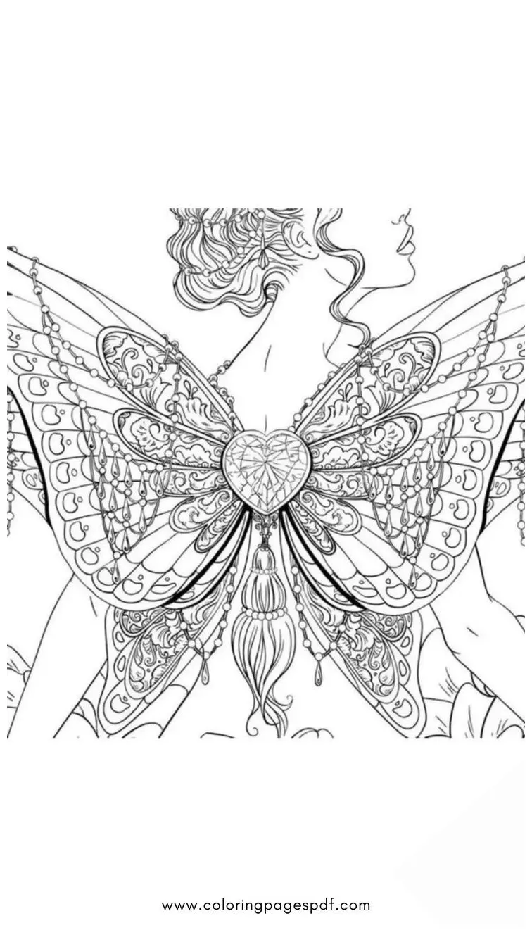 Butterfly wings coloring page