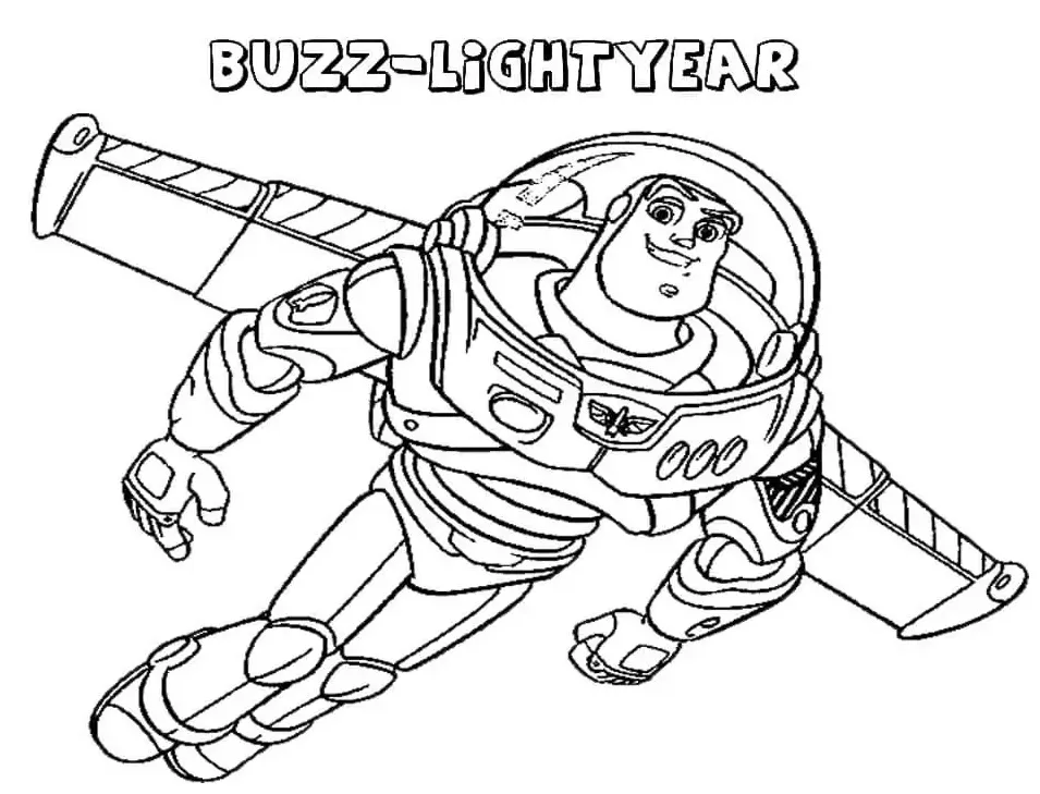 Buzz lightyear coloring page