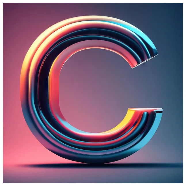Premium letter c in 3d