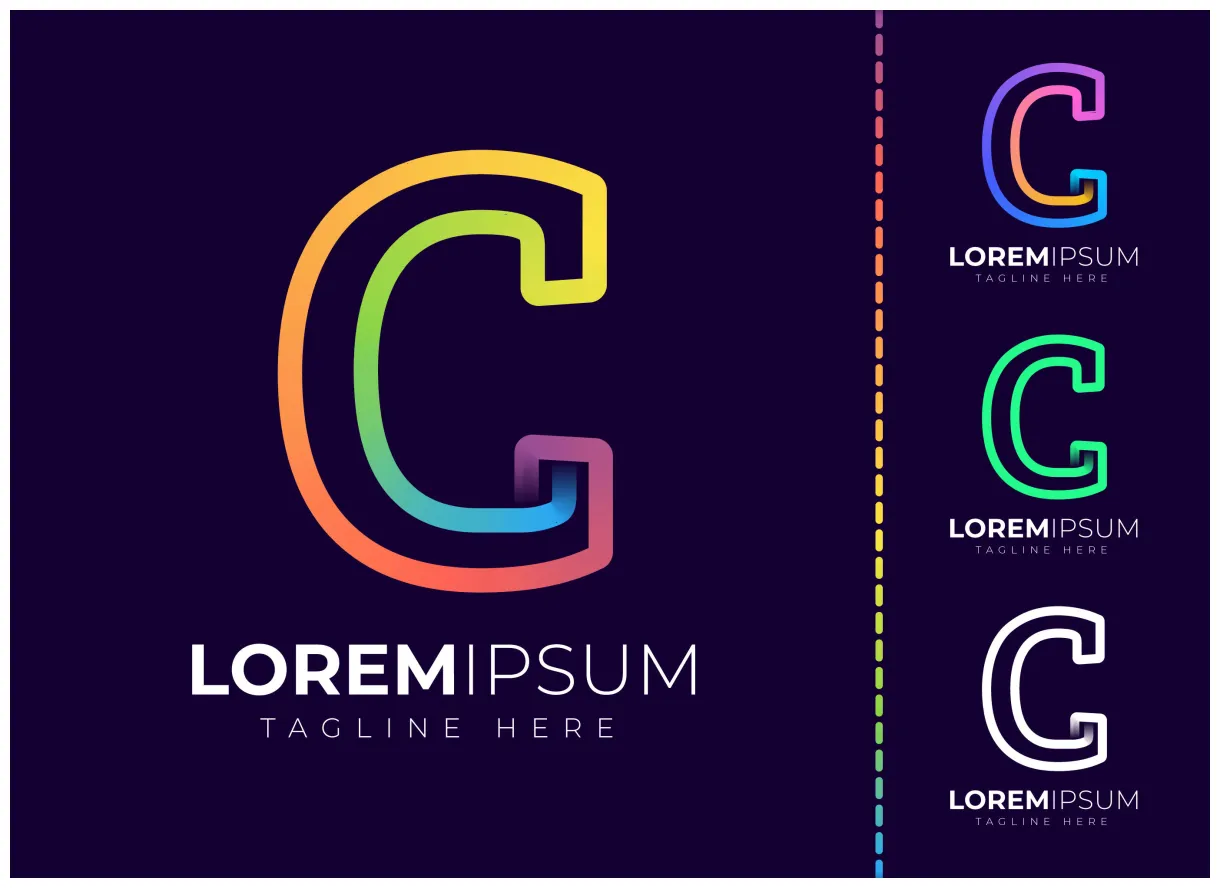 Initial letter c logo design creative market