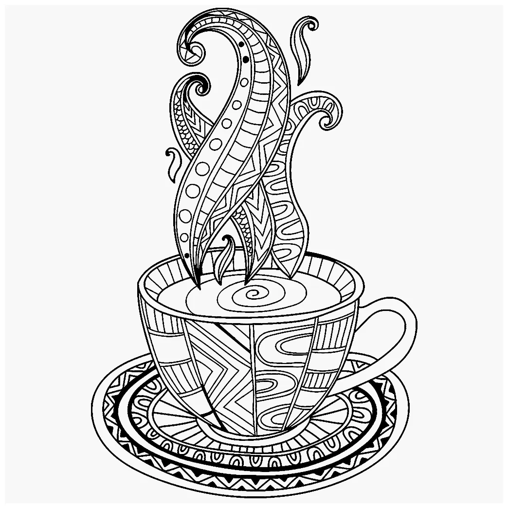 Coffee cup coloring pages at getcolorings free printable