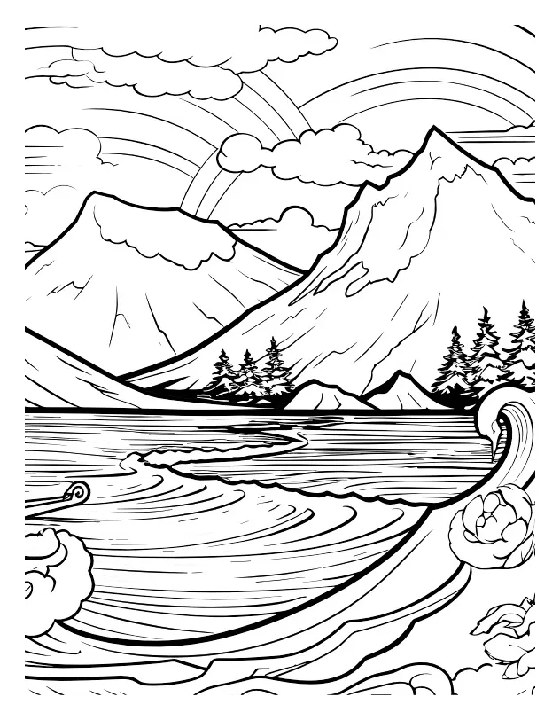 Ocean coloring page dive into underwater creativity