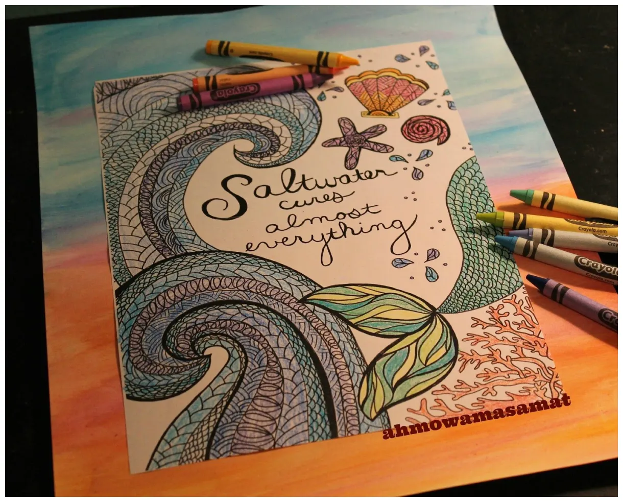 Ocean free coloring page printable coloring page